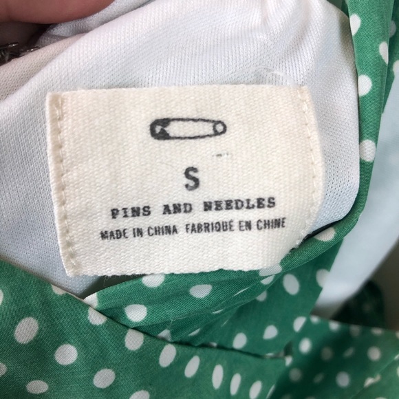 Urban Outfitters - Pins and Needles Green Polka Dot Romper - Picture 7 of 8